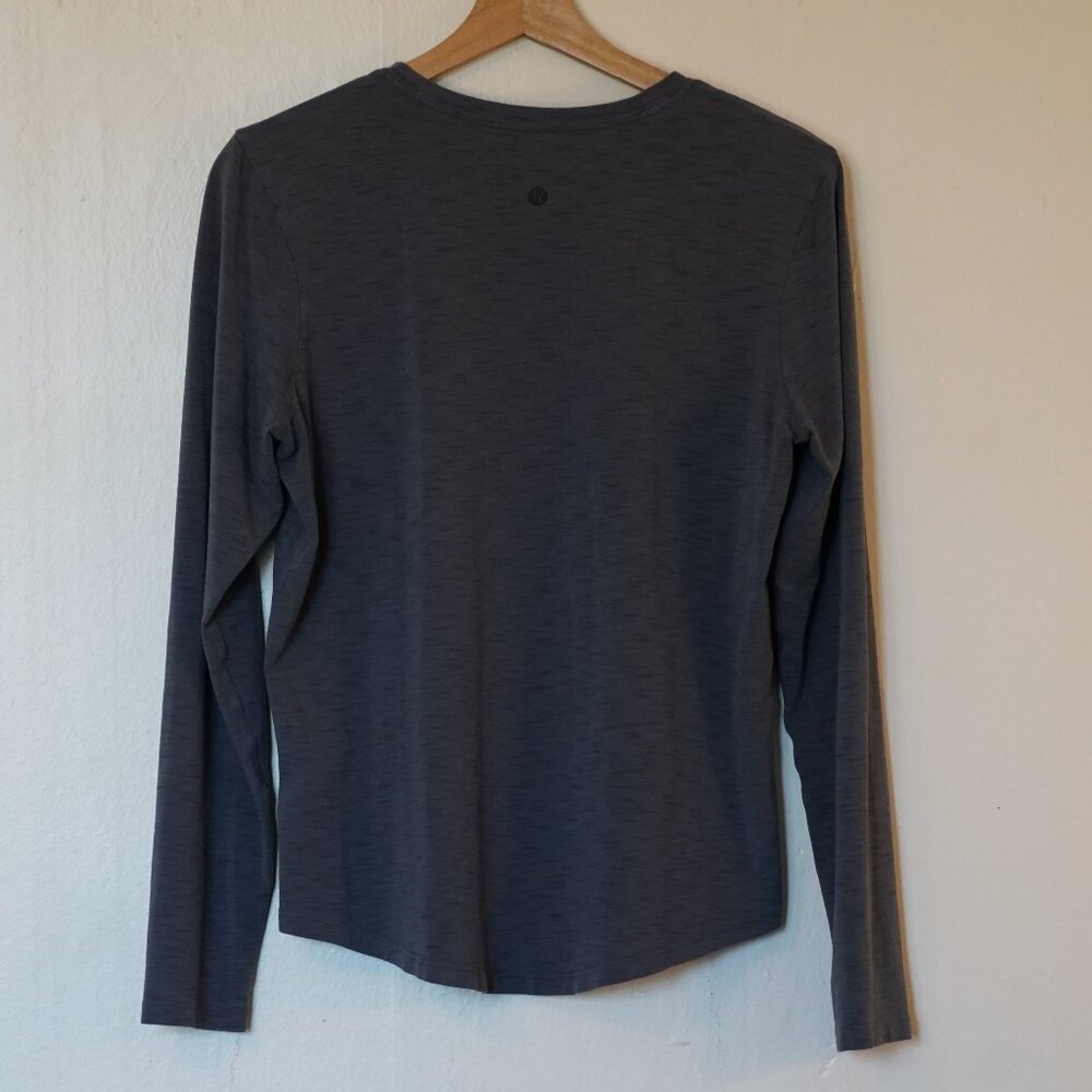 Lululemon Love Long Sleeve Shirt – Heathered Dark Gray, Size 8 - Picture 2 of 5